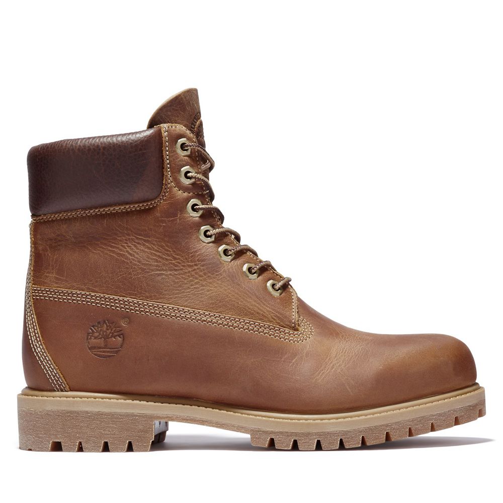 Timberland Mens 6-Inch Boots Heritage Waterproof - Brown - India ZE5017368